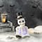 Glitzhome® 10" Lighted Halloween Resin Skull Reading Book Table Décor